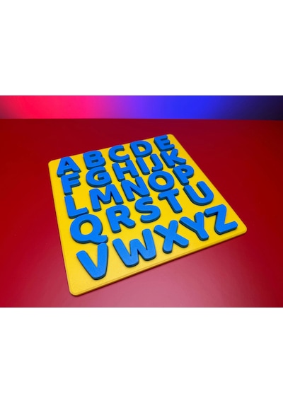 3d Baskı A-z Büyük Harf Alfabe Puzzle - 26 Parçalı Eğitim Seti