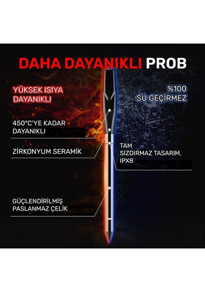 Thermopro Tp863b 2problu Zamanlayıcılı 610m Kablosuz Barbekü/mangal Profesyonel Pişirme Termometresi