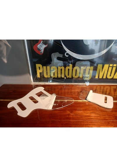 Elektro Gitar Pickguard Şeffaf 12 Delik H/s/s Özel Tasarım Şeffaf Strat Ön/arka