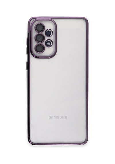 Samsung Galaxy Uyumlu, A73 5g Kılıf Lensli Silikon - Mor