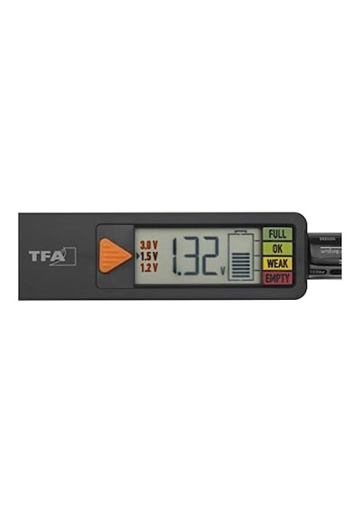 Tfa Dostmann Pil Test Cihazı Batterycheck, 98.1126.01, Piller Ve Aküler İçin Aaa,aa,c, D , Düğme Pil, Blok Pil, Şarj Durumu/volt Göstergesi, Kolay Ve Hızlı, Siyah