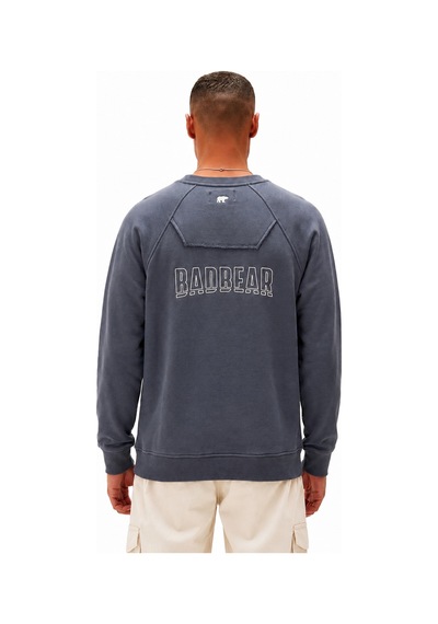 Bad Bear Born To Chill Asfalt Sırt Baskılı Erkek Sweatshirt Antrasit