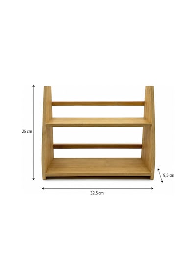 Prime Ekstra - 2 Katlı Saklama Kabı Organizer Bambu Standlı Baharatlık Seti Kaşık Hediyeli Diğer
