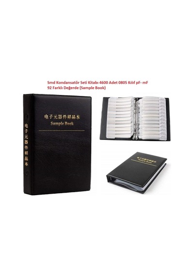 Smd Kondansatör Seti Kitabı 4600 Adet 0805 Kılıf Pf- Mf 92 Farklı Değerde Sample Book
