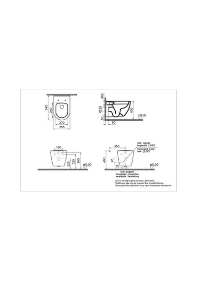 Asma Klozet Modern Tasarım 7510l003-0090, Soft Klozet Kapağı Açık Bej
