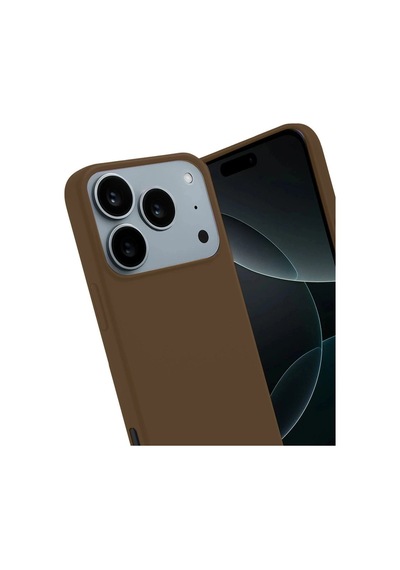 Tedar Apple iPhone Uyumlu 17 Pro First Silikon - Kahverengi Najmaddin standart