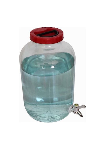 Cam Sebil. Damacana. Şerbetlik. Yağdanlık Musluklu 8 Litre Şeffaf