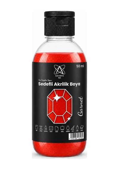 Garnet Kırmızı Sedefli Akrilik Boya 50 Ml