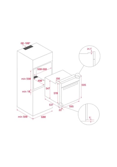 Teka HLB 8416 BK - TZ 6415 - TVT 60.1 BK Siyah Ankastre Set