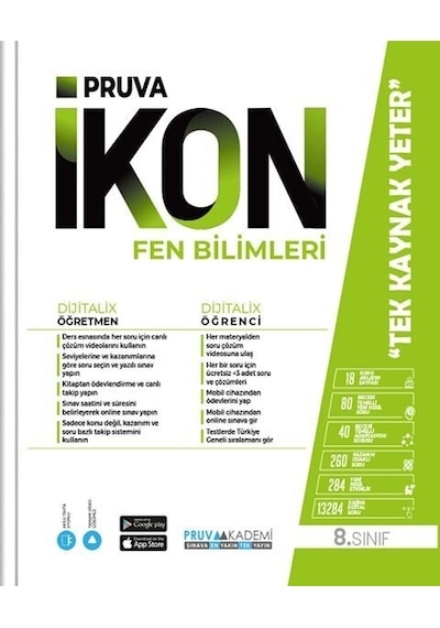 Pruva Akademi 8. Sınıf Fen Bilimleri İkon Konu Anlatımlı