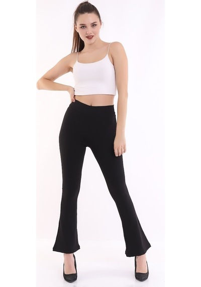 Self Clothing Kadın Siyah Yüksek Bel Fitilli Dayanıklı Örme Kumaş Toparlayıcı ISiyah
