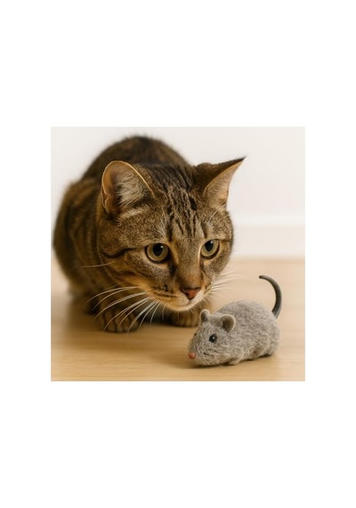 Kurmalı Kedi Oyuncağı Hareketli Fare Tasarımı
