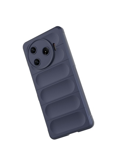 Tecno Camon 30 Pro 5g Kılıf Kamera Korumalı Esnek Silikon Parmak Şeritli Pazarplus Lacivert