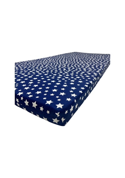 Sünger Yatak 70x180x6 Cm, Yer Yatağı,yer Minderi,şantiye,karavan,deprem Yatağı-lacivert Yıldız