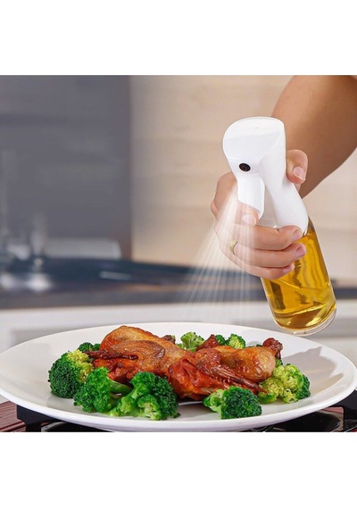 Tek Beyaz 230ml Sağlıklı Cam Sprey Yağdanlık Sıvı Yağ Spreyi Yağlık Airfryer Yağ Tasarrufu Sağlar Ço Diğer