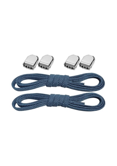 Akıllı Kilitli Ayarlanabilir Lacivert 6 Mm Lastik Pratik Bağcık 1 Çift Lacivert