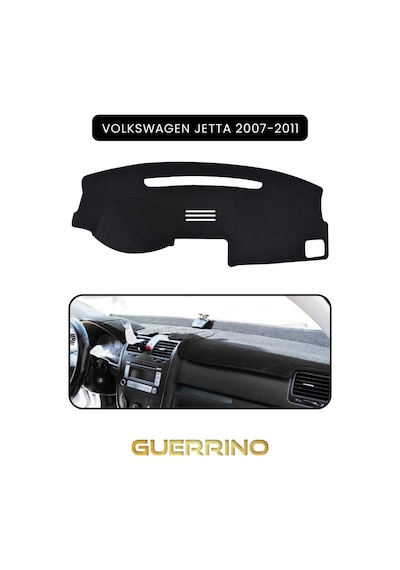 Volkswagen Jetta 2007-2011 Torpido Koruma Halısı Siyah Kenar