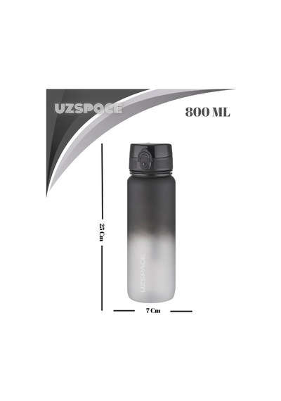 Uzspace Matara Tritan 800 Ml 3053-6 Black White