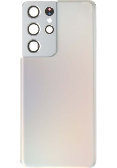 Samsung S21 Ultra Beyaz Uyumlu Arka Kapak Batarya Kapağı Pil Kapağı Beyaz