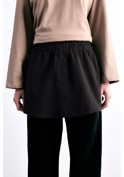 Defacto Relax Fit Yarı Elastik Bantlı Bel Poplin Tesettür Kapatıcı Parça F8527ax25smbk81 Siyah-bk81