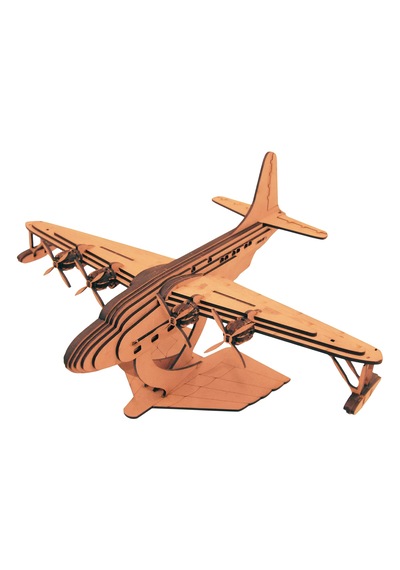 Vintage Hidroplan 3d Ahşap Maket 218 Parça Lazer Kesim Mdf Kolay Montaj Koleksiyonluk Uçak Maketi