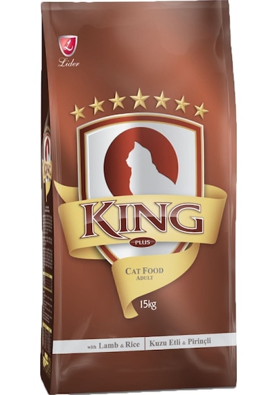 King Kuzu Etli Ve Pirinçli Yetişkin Kedi Maması 15Kg