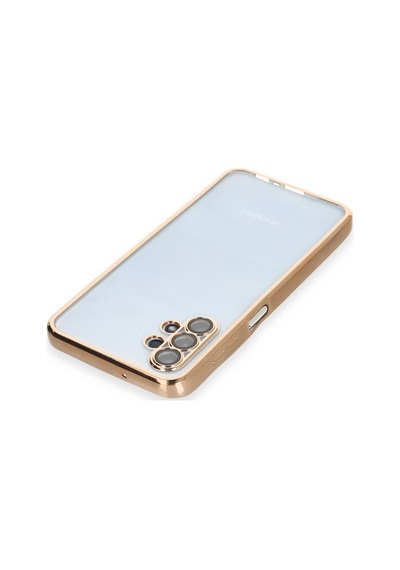 Samsung Galaxy A13 4g Uyumlu Kılıf Lensli Silikon - Gold