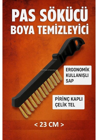 Kendo Tel Fırça, Pirinç Kaplı Çelik Tel, Pas Sökücü, Boya Temizleyici, Yüzey Hazırlık Fırçası,