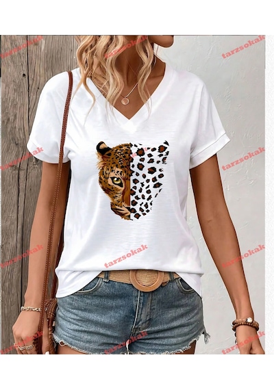 Startmore Leopar Desenli Leopar 2 Beyaz