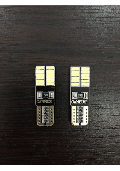24 Ledli T10 Dipsiz Beyaz Park Ledi Ampulü 12V Cob Led Smd Canbus
