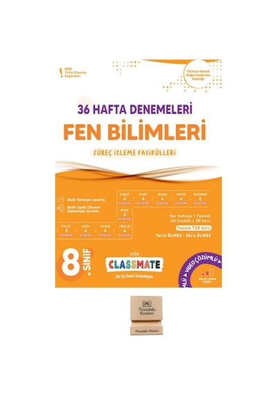 Okyanus Lgs 8. Sınıf Classmate Fen Bilimleri 36 Hafta Deneme + Telefon Standı