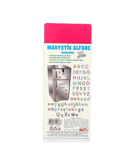 Manyetik Alfabe 66 Parça Magnet Harfler Mıknatıslı Harf Figür