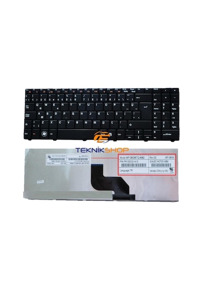 Grundig Uyumlu Sp15 Notebook Klavyesi - Siyah Tr - 550325663