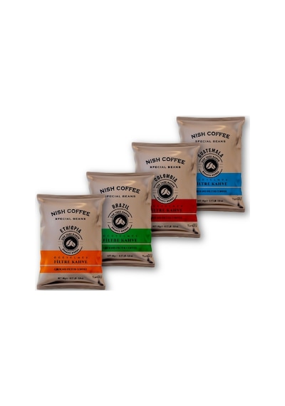 Nish Filtre Kahve Brazil Kolombiya Guatemala Etiyopya 4 x 80 G