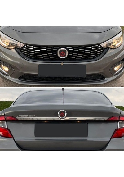 Fiat Egea Sedan Logo Içi Power Buton Sticker 3 Lü Set