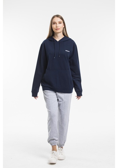 SPR21K61Baskılı Kapş.Kanguru Cepli Sweatshirt