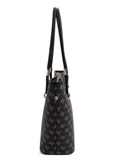 Silver Polo Sp1282 Kadın Omuz Çantası Monogram Füme-siyah