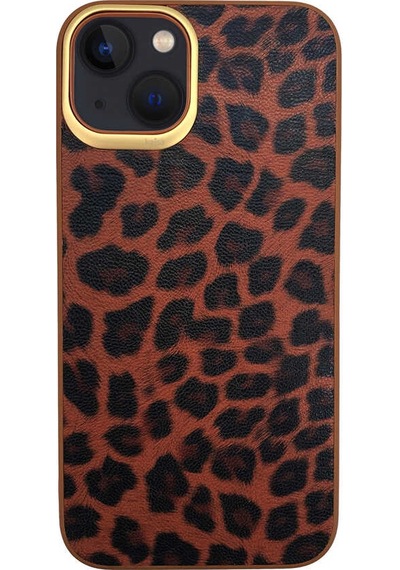 Kajsa Apple Uyumlu iPhone 13 Kılıf Kajsa Glamorous Serisi Leopard Combo Kapak ZORE-219945