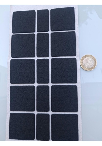 Keçe 90735 Hrd 4 Paket 40mm Siyah Masa Sandalye Koltuk Baza Ayak Çizdirmez Yapışkanlı