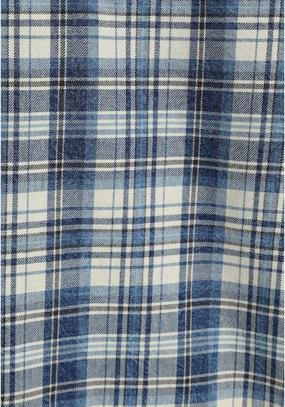 Colin's Colins Regular Fit Shirt Neck Ekoseli Erkek Mavi Uzun Kol Gömlek Cl1082985 Q1.v1 Inv İndigo