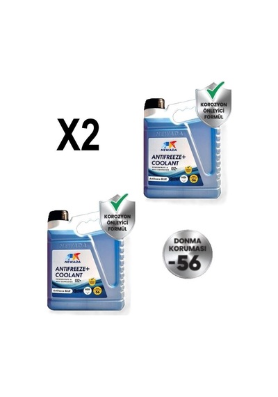 Oto Motto Newada Süper Mavi Antifiriz -56 C 3 Lt 2 Adet Mavi