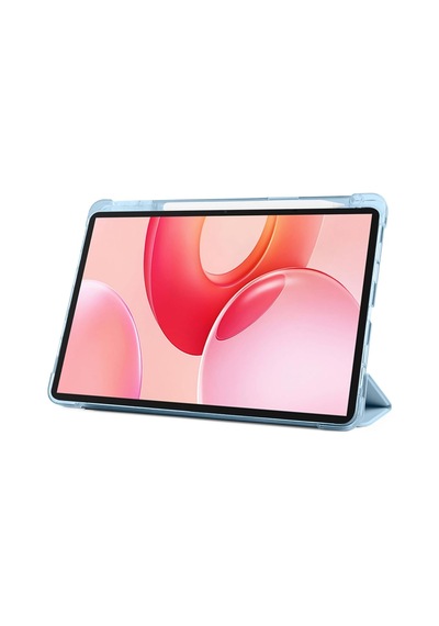 Honor Pad 10 12.1 İnç İle Uyumlu Standlı Kalem Bölmeli Uyku Modlu Akıllı Tablet Kılıf Kapak - Mavi