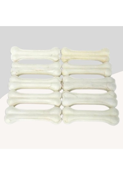 Miçiko 12cm Beyaz Press Çiğneme Kemiği 10lu Paket