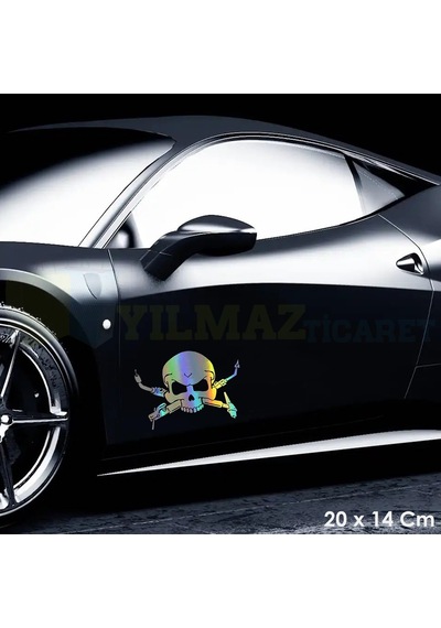 Kuru Kafa Hologram Oto Sticker Motosiklet Araba Yapıştırma Etiket