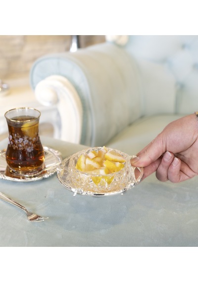 Gümüş Kaplama Limon Tabağı Gümüş