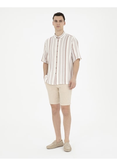 Pierre Cardin Erkek Kahverengi Şort / Bermuda 50288507-vr197 Kahverengi