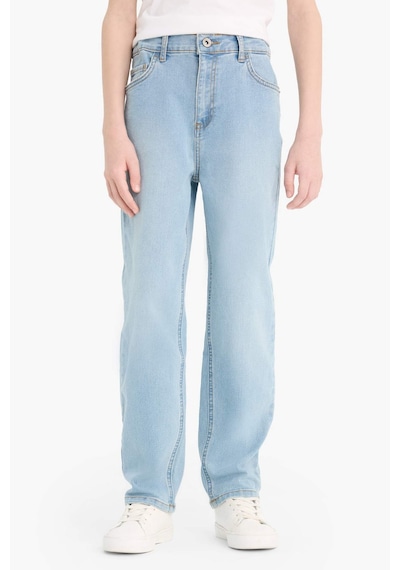 DeFacto Erkek Çocuk Straight Fit Düz Paça Cepli Jean Pantolon C3697A824WNNM39 Mavi