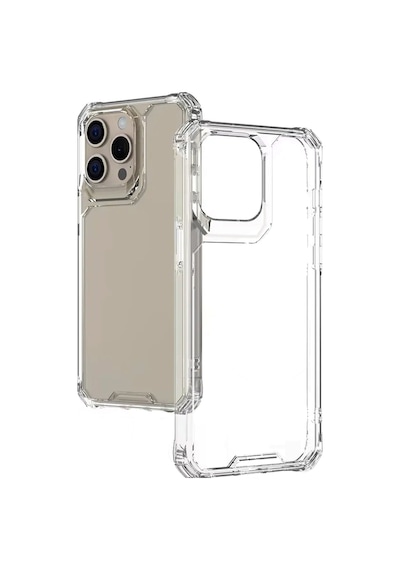 Apple Uyumlu iPhone 16 Pro Max Kılıf Lux Sararmaz Silikon Şeffaf Kapak Şeffaf
