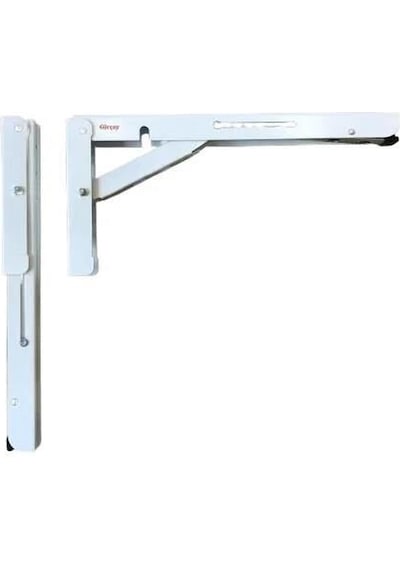 Şen Mandallı Katlanabilir Masa Konsolu Beyaz 40 Cm 1 Çift Beyaz