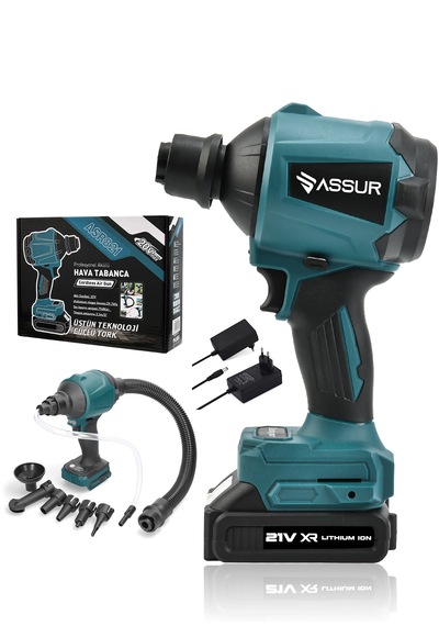 Assur ASR821 21V Çift Akü Hava Üfleme Mavi